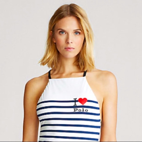 RALPH LAUREN I❤️POLO Cute Nautical Swimsuit XL NEW - Picture 8 of 11